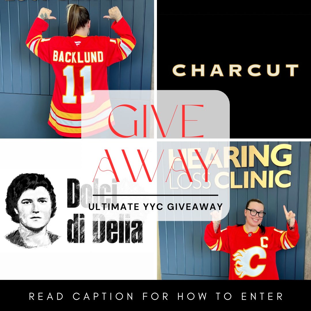 Hearing Loss Clinic (@thehearingloss) on Twitter photo YYC GIVEAWAY
What You Win
The Captains Jersey Mikael Backlunds Jersey <a href="/NHLFlames/">Calgary Flames</a>
$100 <a href="/CHARCUT/">Co-chefs Connie DeSousa & John Jackson</a> GC
Drool Worthy <a href="/dolcididelia/">dolcididelia</a> ultimate cookie box
How To Win
Follow @thehearinglossclinic @charcut <a href="/dolcididelia/">dolcididelia</a>
Like This Post
Comment why you want to win
Must pick up in YYC YYC GIVEAWAY
What You Win
The Captains Jersey Mikael Backlunds Jersey <a href="/NHLFlames/">Calgary Flames</a>
$100 <a href="/CHARCUT/">Co-chefs Connie DeSousa & John Jackson</a> GC
Drool Worthy <a href="/dolcididelia/">dolcididelia</a> ultimate cookie box
How To Win
Follow @thehearinglossclinic @charcut <a href="/dolcididelia/">dolcididelia</a>
Like This Post
Comment why you want to win
Must pick up in YYC