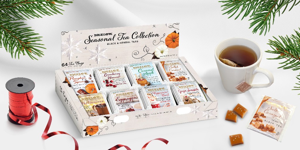20% off Bigelow Seasonal Tea Variety Gift Box! The perfect way to taste all the flavors of the season. #bigelowtea bit.ly/3GOUueA