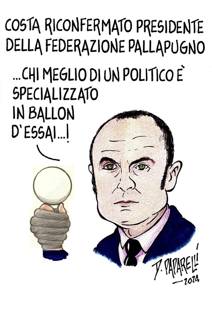 danilopaparelli's tweet photo. Alla #presidenza della #federazione #italiana di #Pallapugno ( più conosciuta come #Baloon ) è stato #riconfermato l’on Enrico #Costa https://t.co/AkDVMP0lyn