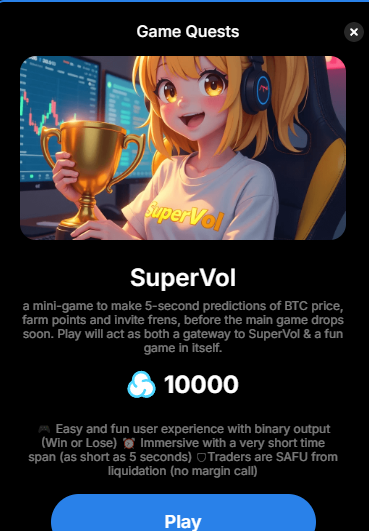 cottondotgame's tweet photo. 🚀 New Game Quests Now Live! 🚀

🎮 Take on @SuperVol_io  and @beecon_bot quests and earn up to 20,000 Cotton Points! Predict $BTC prices in #SuperVol or help Web3 projects grow in #Beecon. Both games offer thrilling challenges and rewards for everyone.

Don’t miss out—get started now and rack up those points! 💎

👉 Play Now: https://t.co/GrTIl9V4Uk