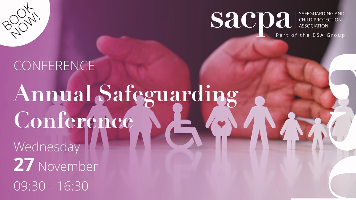 SacpaOrg's tweet photo. This year’s Sacpa Annual Safeguarding Conference promises to bring a day packed with expert speakers from a range of disciplines and perspectives. Book your place now via https://t.co/7rB29G0DjM https://t.co/PH8cXJT93K