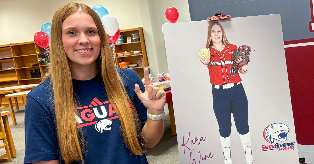 northescambia's tweet photo. Tate High Softball's Kara Wine Signs With The University  of South Alabama 

https://t.co/0NcgfFG6ET https://t.co/pgFczNf2mv