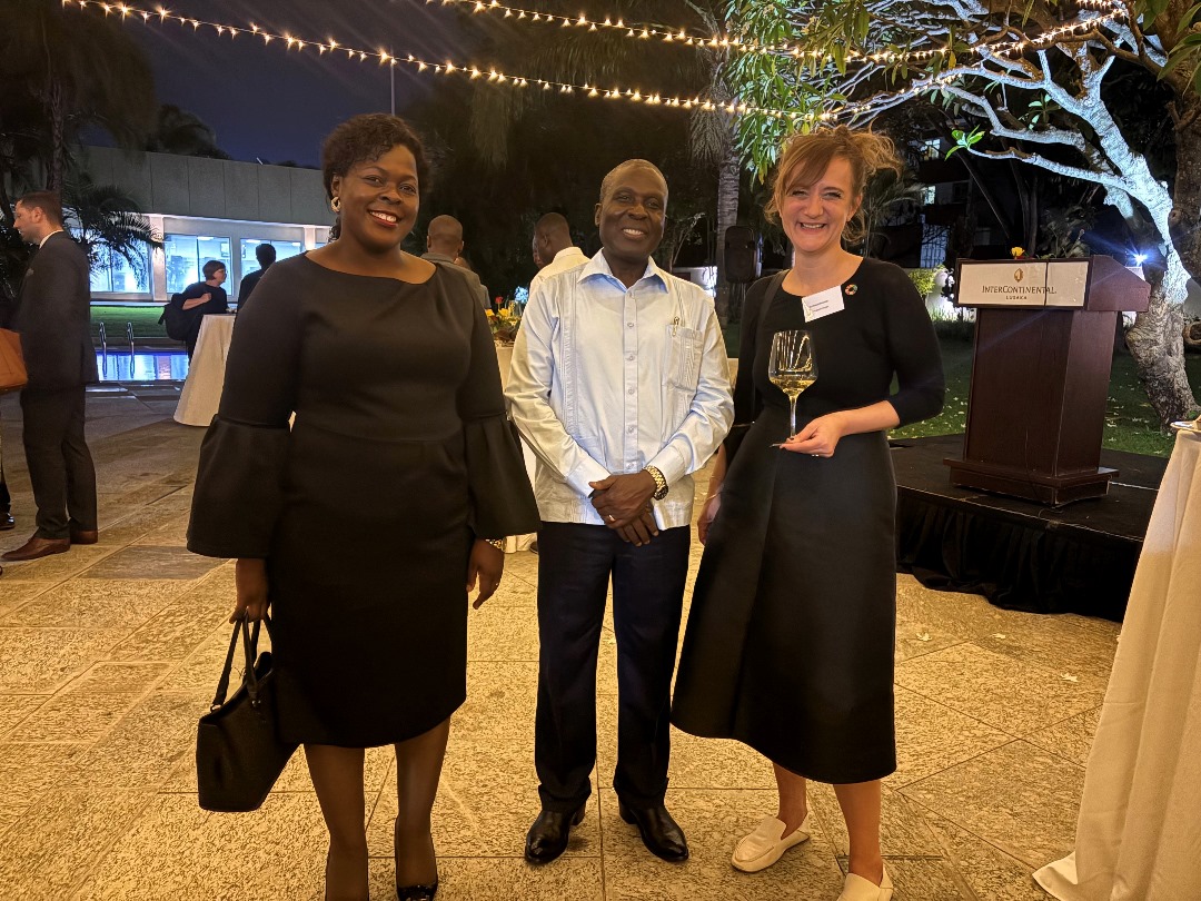 ACFinZambia's tweet photo. Last week @MaryKhozi represented @ACFinZambia at the reception hosted by the @GermanyinZambia during Minister @cem_oezdemir's visit to Zambia. The discussions highlighted Germany's commitment to advancing global food security and supporting locally-led solutions. #FoodSecurity https://t.co/9ZLPCLDQ1m