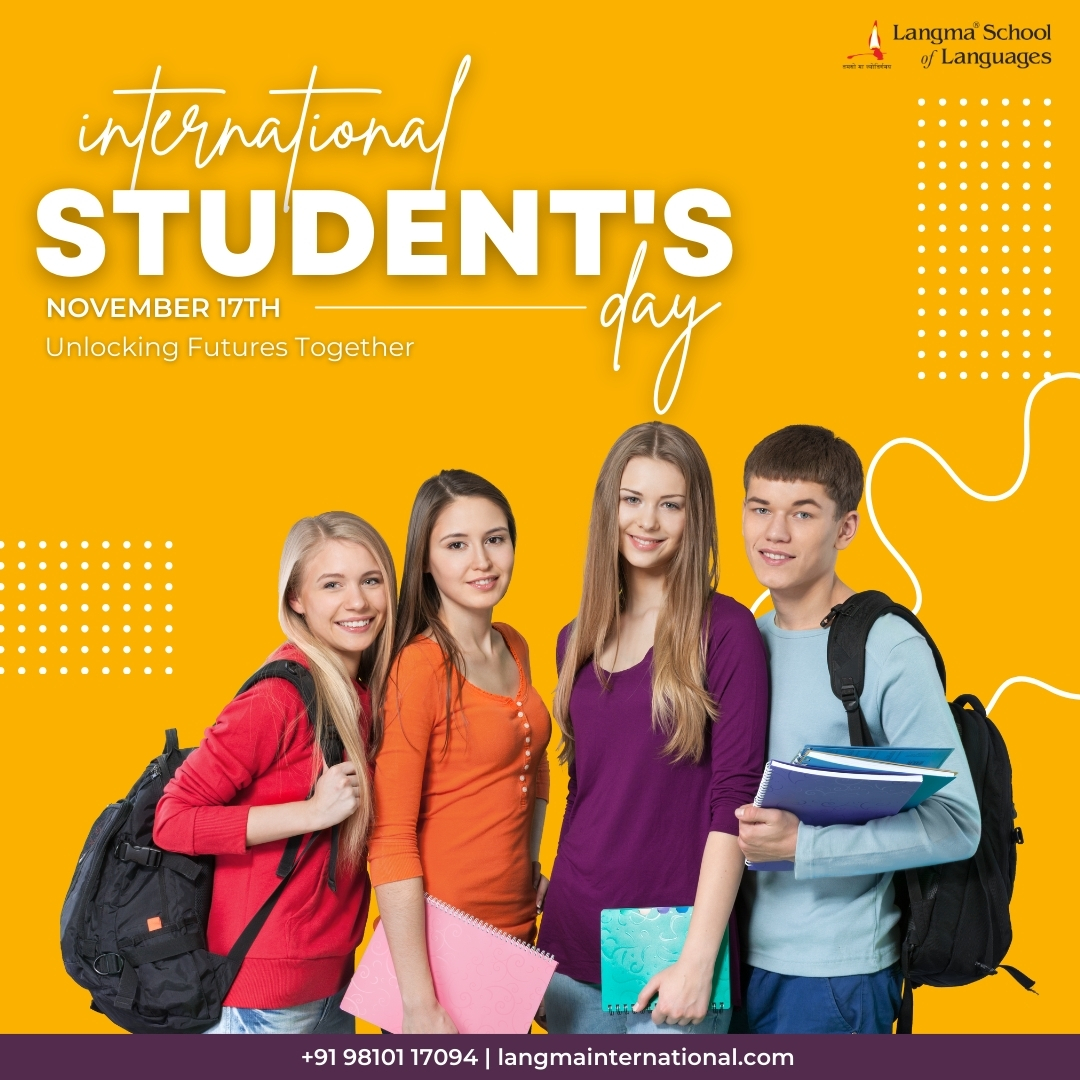 Official_Langma's tweet image. ➡️Happy International Student’s Day! 😁 
➡️ Today, we celebrate the incredible resilience, passion, and ambition of students worldwide! 🎓   
.
.

 #InternationalStudentsDay #LearnWithLangma #StudentLife #GlobalCommunity
