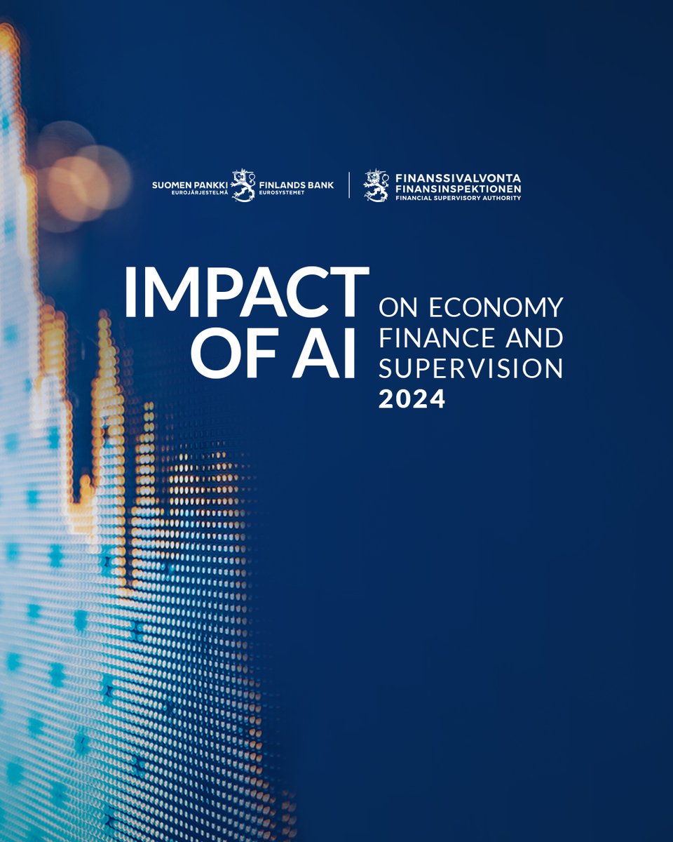 The second day of the seminar on the impact of AI will focus on financial stability and the role of AI in supervision.

🔗 Join us online! live.mediaserver.fi/bof/group/impa…

#AI #supervision #FinancialStability
<a href="/FIN_FSA/">Finanssivalvonta</a>