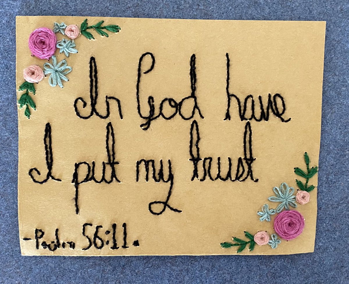 ReformedMaiden's tweet image. I embroidered this a couple of days ago. It turned out pretty well. 🙂