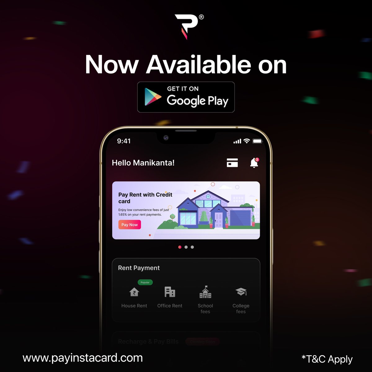 payinstacard's tweet photo. 🚀 Exciting News! 🚀

We are  thrilled to announce that our app, Payinstacard, is now officially live on the Google Play Store! 🌟
#payinstacard #fintech #rentoncreditcard #billpayment #paymentsapp

Link : https://t.co/A7NiWHqzIy https://t.co/3d41xQ7jAk