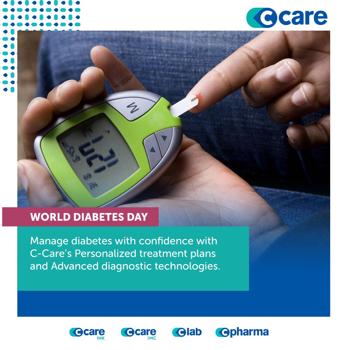 C_Care_Uganda's tweet image. On World Diabetes Day, we are here to remind you that small, thoughtful choices can make the big difference in managing diabetes! Let our nutrition experts support you in creating a healthy, balanced meal that fits your life. #HappyWorldDiabetesDay

#BigOnCare #WorldDiabetesDay…