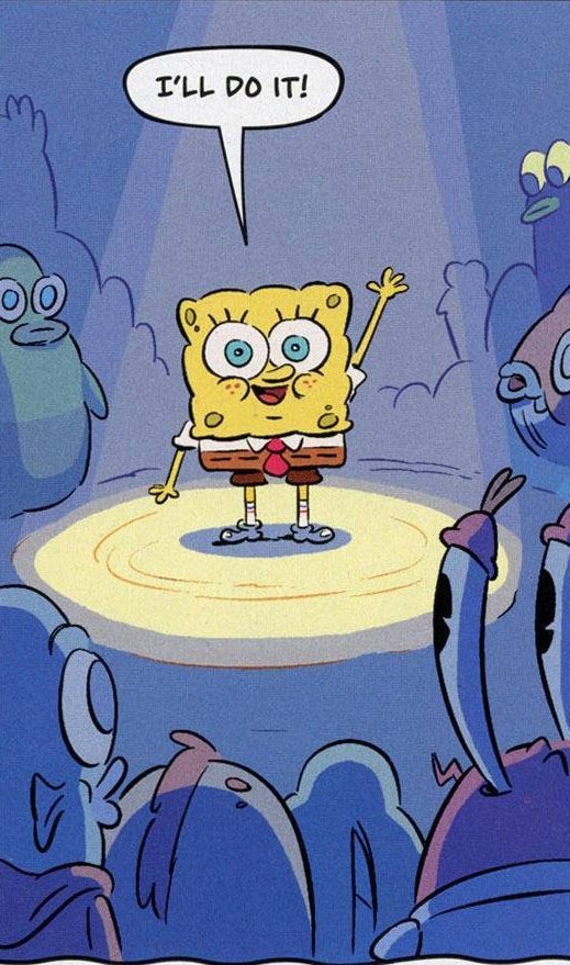 I love the way they draw Spongebob in this comic, he looks so cute