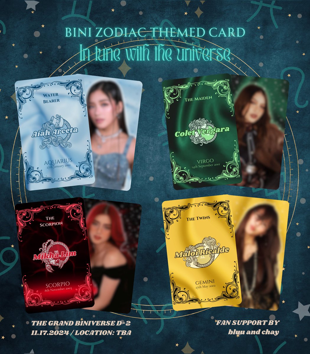 jhoceynthesis's tweet photo. 𝐆𝐫𝐚𝐧𝐝 𝐁𝐈𝐍𝐈𝐯𝐞𝐫𝐬𝐞 𝐃𝐚𝐲 𝟐: 𝐅𝐚𝐧 𝐬𝐮𝐩𝐩𝐨𝐫𝐭 𝐛𝐲 @jhoceynthesis 𝐚𝐧𝐝 @BiniHambebe (𝟏/𝟐)

𝐙𝐎𝐃𝐈𝐀𝐂 𝐓𝐇𝐄𝐌𝐄𝐃 𝐎𝐓𝟖 𝐏𝐇𝐎𝐓𝐎𝐂𝐀𝐑𝐃𝐒✨

🌠strictly 1:1 (random)
🌠LIMITED qty!
🌠rt &amp; like (show proof on D-day)
🌠can do on the spot trade lang po🥲 https://t.co/DFTESJYTAA