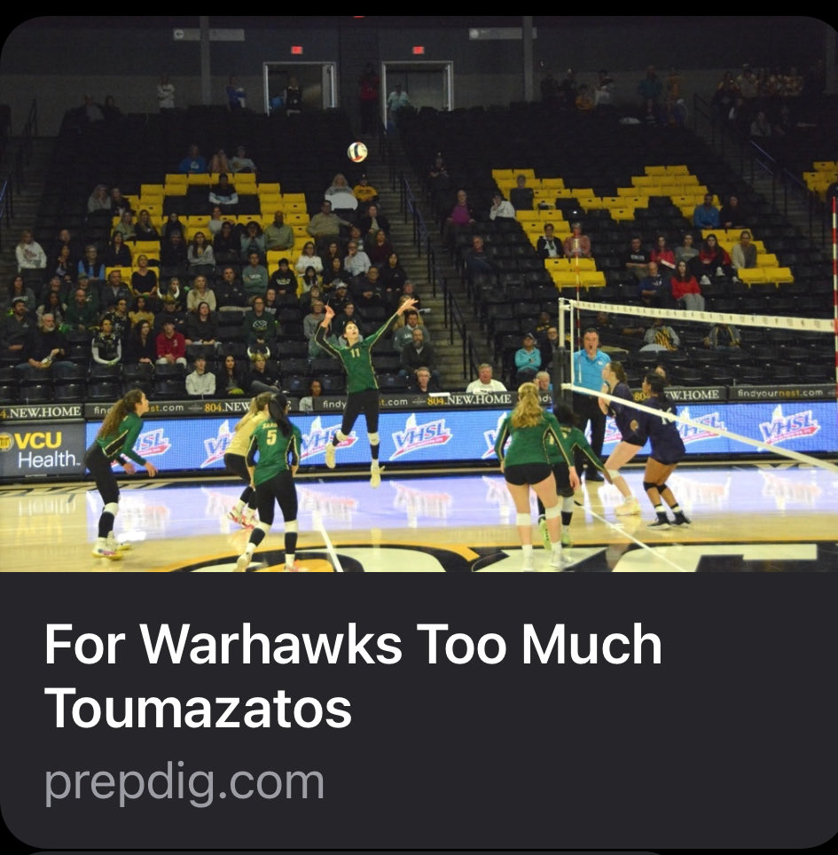 Ana Toumazatos (@anatoumazatos) on Twitter photo So much respect for Madison High School, they played a great game. This title by Prepdig had me laughing, tho! 🤣 On to State quarter finals on Saturday v. Colgan. <a href="/PrepDigVA/">Prep Dig Virginia</a> So much respect for Madison High School, they played a great game. This title by Prepdig had me laughing, tho! 🤣 On to State quarter finals on Saturday v. Colgan. <a href="/PrepDigVA/">Prep Dig Virginia</a>