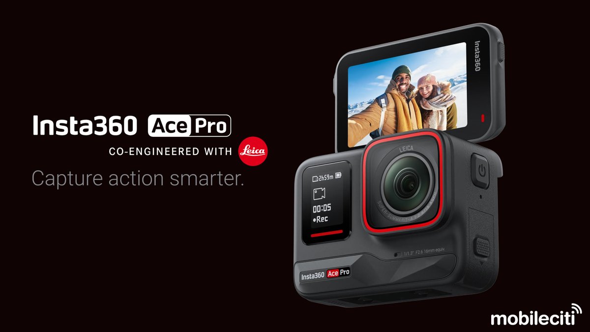mobileciti's tweet image. 📷Insta360 Ace Pro 2 Dual Battery Bundle

✅1/1.3" 8K Sensor &amp;amp; Leica SUMMARIT Lens
✅157° Wide-Angle Capture
✅Rugged &amp;amp; Waterproof to 39ft (12m)
✅2x 1800mAh Batteries

👉Available on Mobileciti

👉Buy Now: bit.ly/3AJ0whl

#Insta360AcePro2 #8KVideo #LeicaLens #DualAIChip