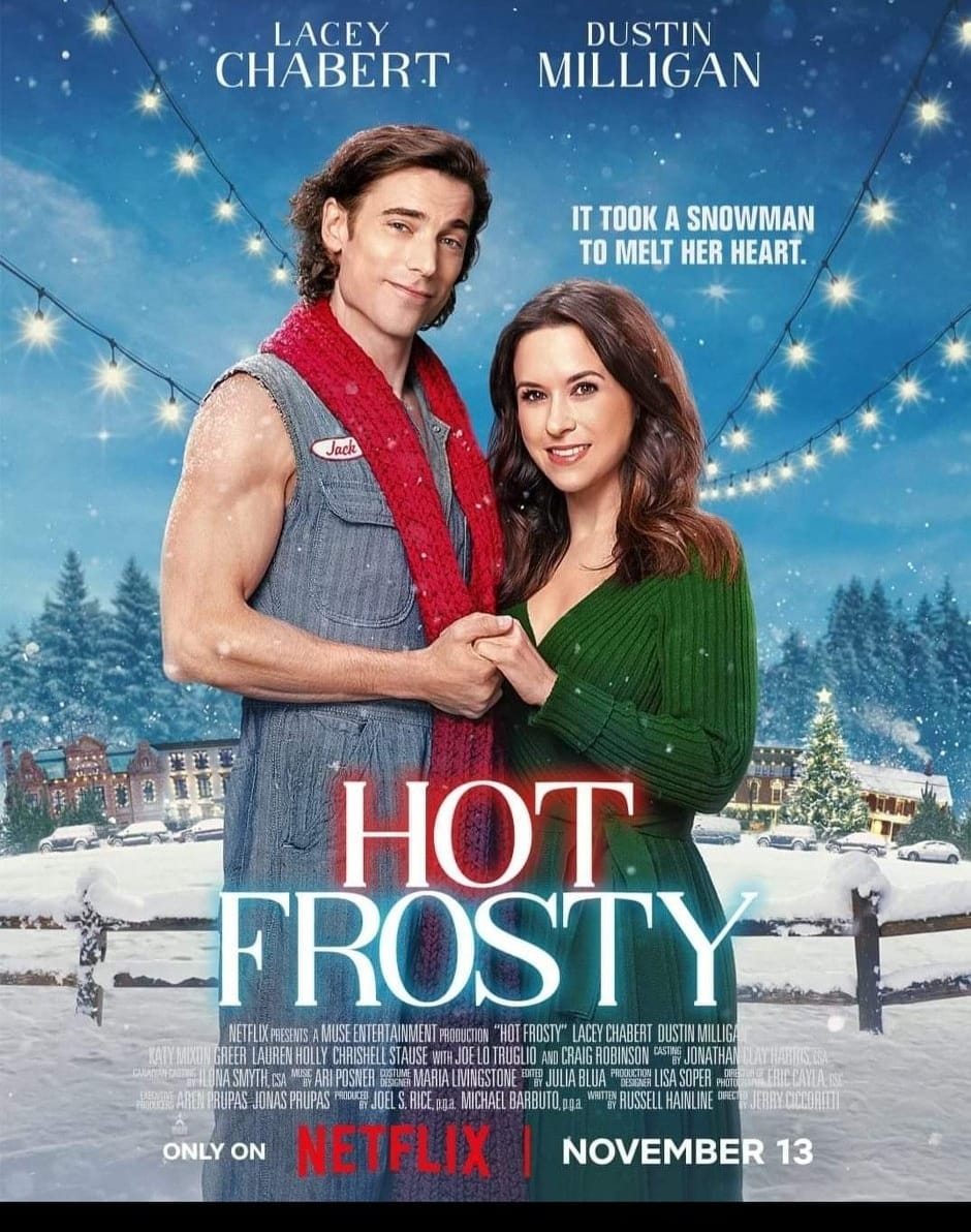 Gretchen Wieners does Christmas smooches with snowman Ted Mullens and Darryl from The Office is also there FINE I'M IN GOD DAMN IT