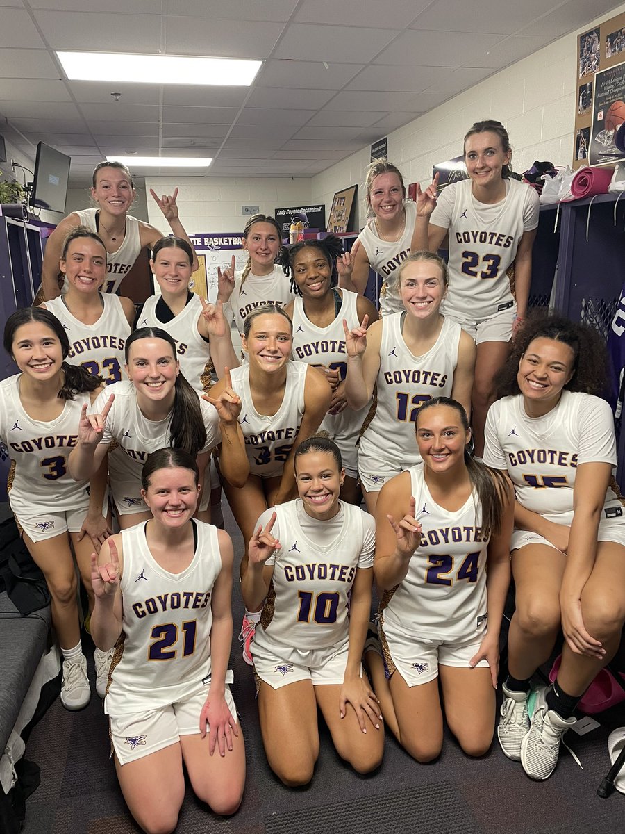 coachshowman's tweet photo. Big home win! Contributions from EVERYONE! Proud of this team!💜💛 https://t.co/KveQIEh24b