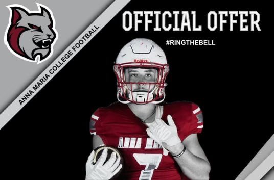 Anna Maria Offer
After a quick chat, I’m blessed and truly thankful to <a href="/MccuinRonnie/">Ronnie McCuin</a> for the Official Offer to play at the next level for <a href="/AMCAT_Football/">AMCAT Football</a> #StillGrinding <a href="/ClayboCoach/">Claybo Varnum</a> <a href="/larryblustein/">Blustein Recruiting</a> <a href="/DOORANTFOOTBALL/">Durant Football</a> <a href="/Buggsnow/">Vincent Buggs ret Gen/FB Coach/CEO</a> <a href="/JourneyanFuture/">Coach Jon "Fin" Finley</a> <a href="/ewbtwin1/">eric brown</a> <a href="/mrxtrafit/">Rob Jones</a> <a href="/CoachBJones95/">Bobby IndianaJones </a>