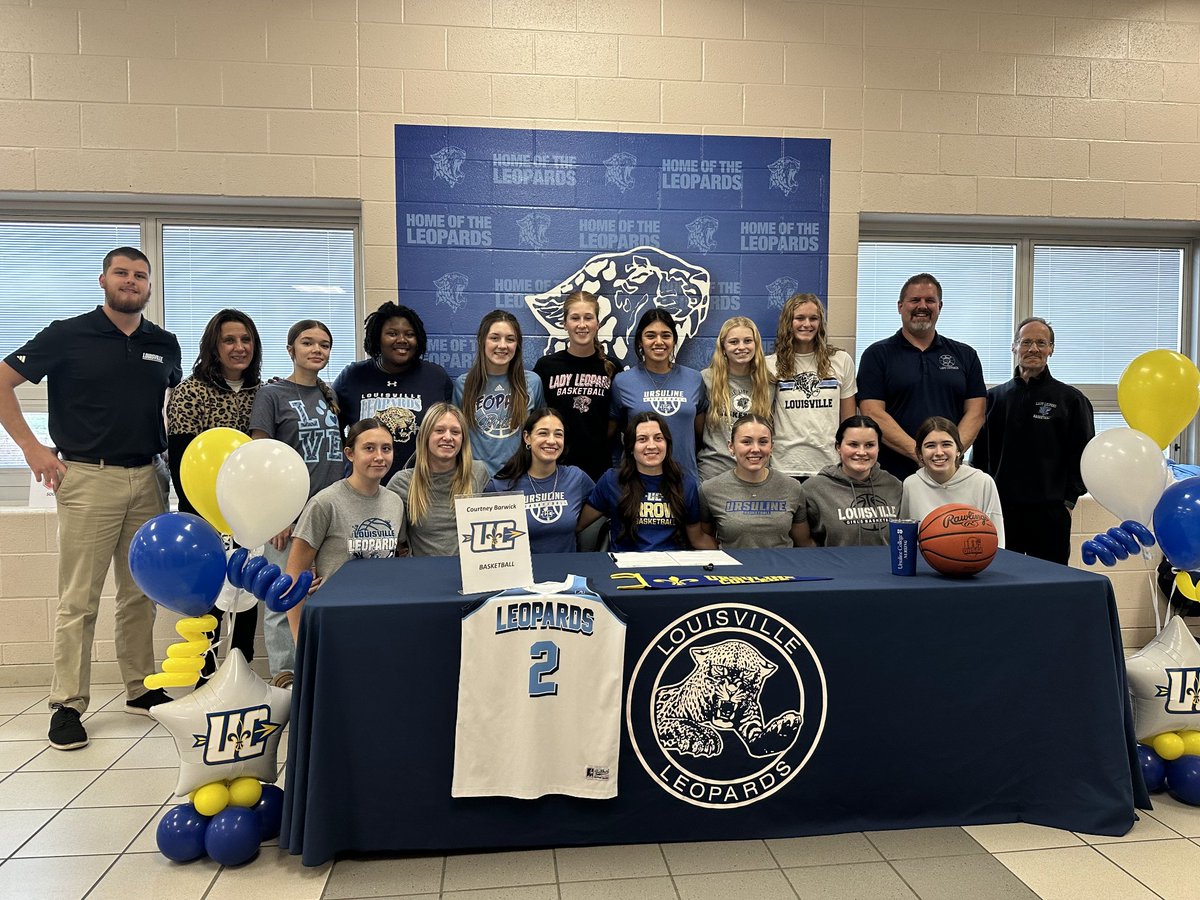 Louisville Leopards Girls' Basketball (@ladylepshoops) on Twitter photo Congratulations!!!! What a day for this pair of awesome Leopards who joined the signing class of 2025:
Courtney Barwick - Ursuline Basketball
Reagan Biery - Seton Hill Soccer
<a href="/LadyLepsHoops/">Louisville Leopards Girls' Basketball</a> is super PROUD! Congratulations!!!! What a day for this pair of awesome Leopards who joined the signing class of 2025:
Courtney Barwick - Ursuline Basketball
Reagan Biery - Seton Hill Soccer
<a href="/LadyLepsHoops/">Louisville Leopards Girls' Basketball</a> is super PROUD!