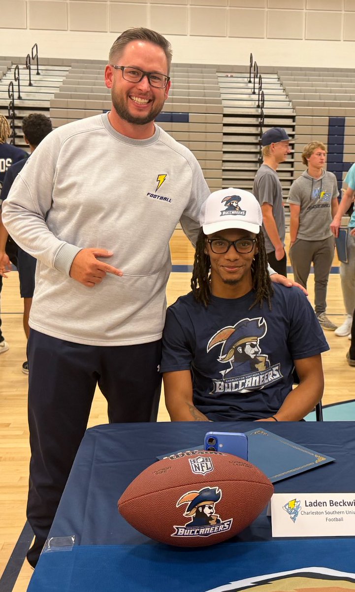 Jason Wilkes (@coachjwilkes) on Twitter photo So proud of <a href="/beckwith_laden/">Laden Beckwith</a>. In just a couple months he will continue his football journey with <a href="/CSU_FB/">Charleston Southern Football</a>. They are getting not only an outstanding athlete, but also an ELITE person!
#BEL1EVE | #FAM1LY So proud of <a href="/beckwith_laden/">Laden Beckwith</a>. In just a couple months he will continue his football journey with <a href="/CSU_FB/">Charleston Southern Football</a>. They are getting not only an outstanding athlete, but also an ELITE person!
#BEL1EVE | #FAM1LY