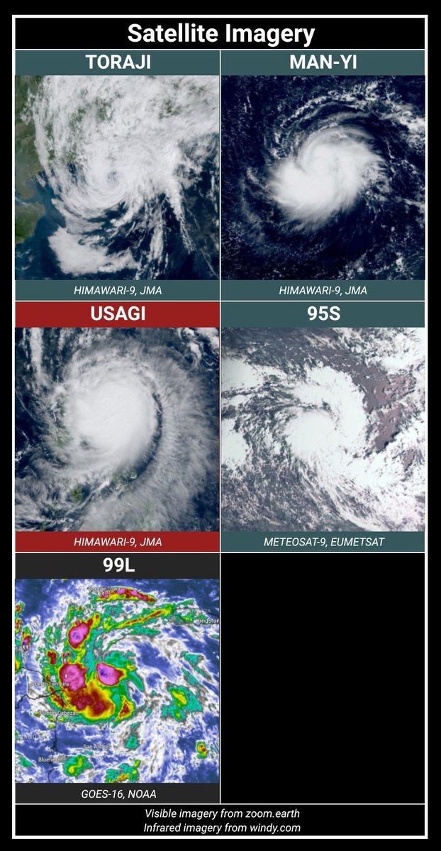 APGMeteorology's tweet photo. #APMetTWO 24D319AM
Global #TropicalWeather Outlook
November 14, 2024 @ 3:00 AM UTC

==

#USAGI (#OFEL) was a brief Category 5 #typhoon but has since weakened. It’s expected to make landfall in #Luzon later today. [C4 / 150 mph, 240 kph / 935 mbar] https://t.co/4hDQoXLX4P