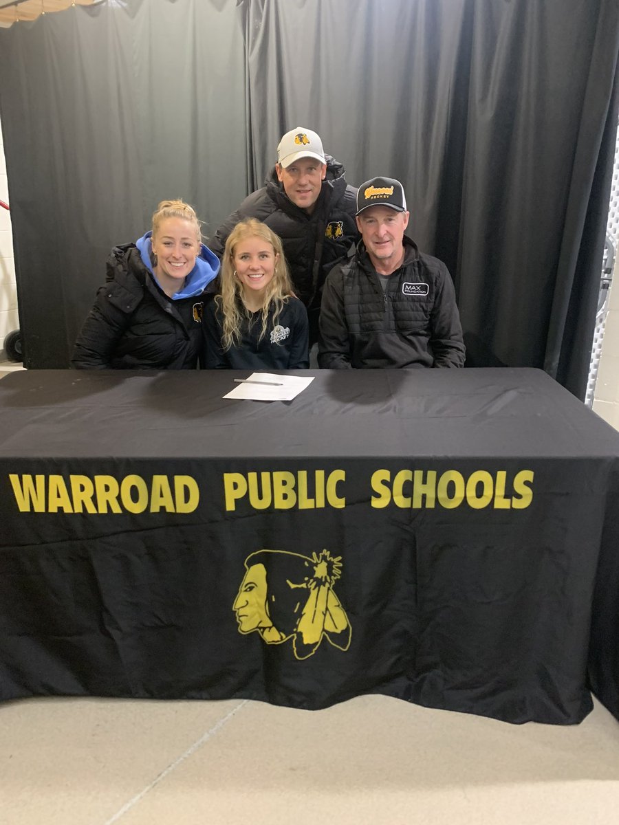 Lady_Warriors00's tweet photo. HUGE Congrats to Senior Captain Katy Comstock on making her commitment to play division 1 hockey at Bemidji State official! We are so proud of you and all the hard work you’ve put in! 🖤💛 #Gobeavers https://t.co/eE2AN8lAeu