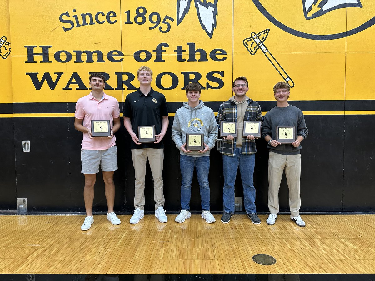 TuscolaAD's tweet photo. Football team award winners. Parker James - MVP, Caiden Russo - Defensive Line, Dylan Graves - MVP, Andrew Spillman - Dietrich/Huber Tackle and Offensive Line, &amp; Keller Beachy - Warrior Spirit. https://t.co/gbq6ZyXqyg