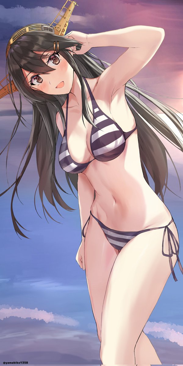 艦これ「榛名の水着#艦これ 」|ヤマビコ🔰シャドバン中😭のイラスト
