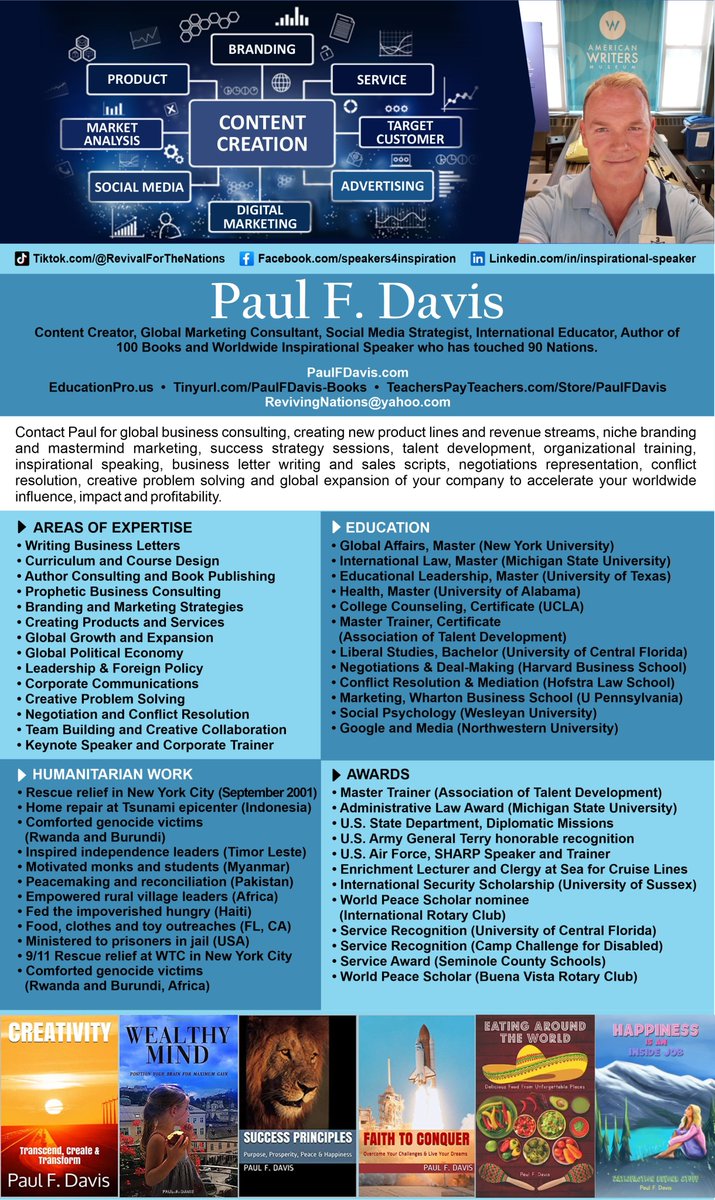 PaulFDavis's tweet photo. Marketing Storyteller serving Companies
https://t.co/Filti46j6U
#marketing #storyteller #ContentMarketing #ContentCreator #ContentProducer #writer #freelancer #DigitalMarketing #copywriter #copywriting #OnlineMarketing #SocialMediaMarketing #SEM #SEO #advertising #communications https://t.co/wGVgmbeyDB