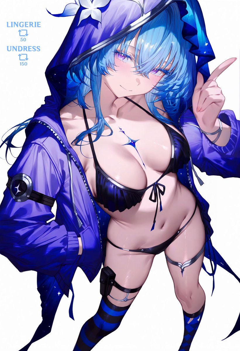 Okaze_Oishi's tweet photo. ショアキーパーちゃんでUndress Challenge💙 
#Shorekeeper #鳴潮 #WutheringWaves https://t.co/H8FsJ90xN7