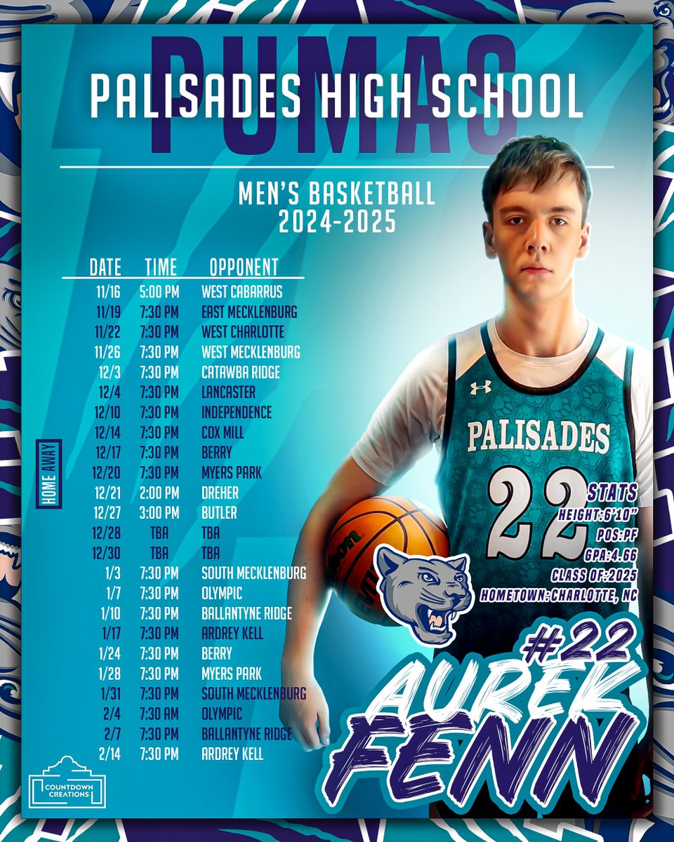Schedule drop: Pumas let’s GOOOOOOO!! <a href="/AthleticsPuma/">Palisades Athletics</a> <a href="/SoMeck4AHoops/">SoMeck4AHoops</a> #makeembelieve
