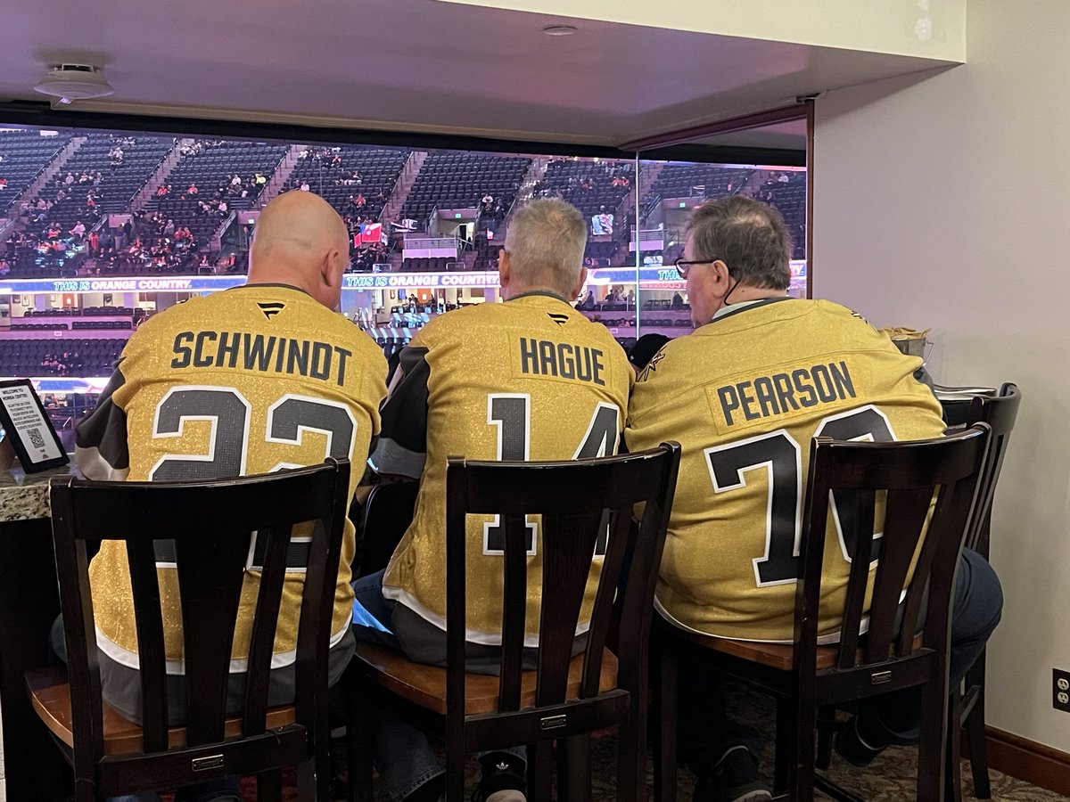 From Kitchener Minor Hockey to the VGK Fathers Trip! 🏒 

Bob Hague, Tim Pearson and Darryl Schell (Cole Schwindt’s uncle) went from watching their boys in <a href="/KMHA_All/">Kitchener Minor Hky</a> to the NHL! 👏