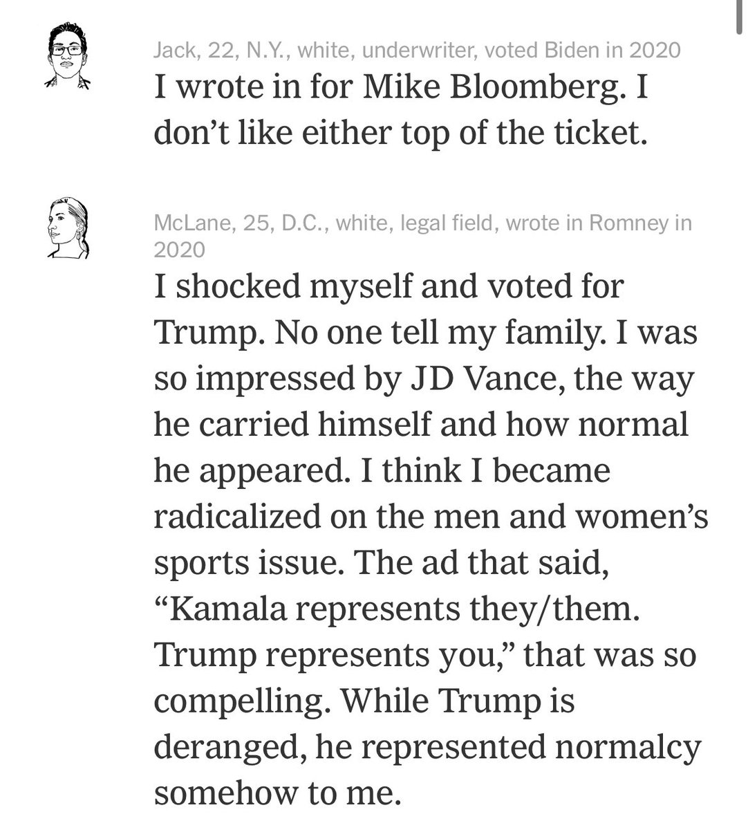 MasonJettericks's tweet photo. This just made the Gen Z trump swing make sense to me. Trumpism really is their "normal". For a whole generation the bar of "presidential" really is talking about Arnold Palmers cock and doing last minute surprise nominations of guys you talked to that morning. https://t.co/fF6cBRPsby