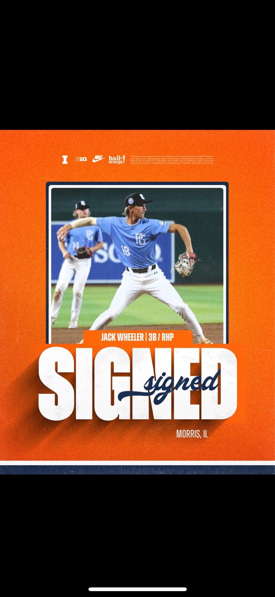 JackWheeler711's tweet photo. Illini nation, I’m home. 🧡💙
@IlliniBaseball @Recruit2Illini @Illini_Guys @morris_sports1 @MorrisBaseball @TheDailyIllini @mikeclarkpreps @michaelsobrien @Tim_OBrien10 https://t.co/5EHxf4mXG2