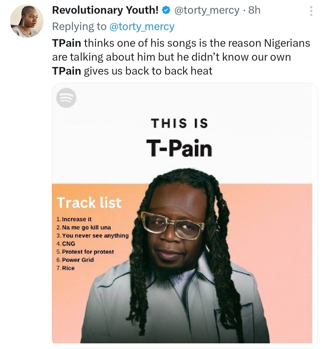 Gistfinder_ng's tweet image. As seen on these streets.
T-pain can&apos;t believe it! 😀

Nigerians, should we tell him?

#gistfinder #tpain T Pain TPain #egobetter