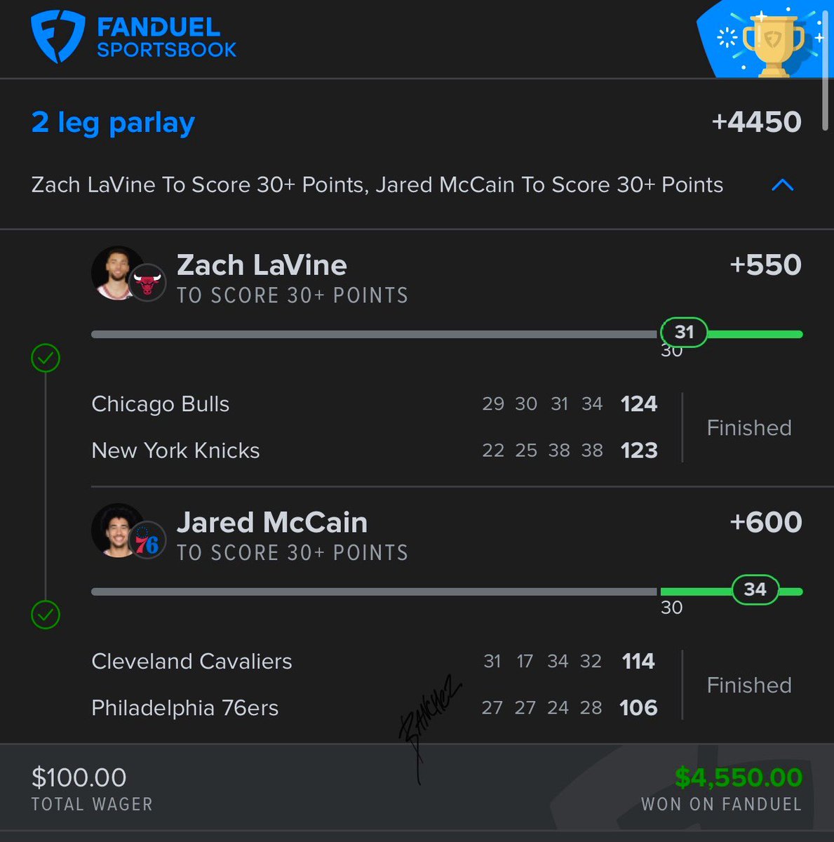 RiCKBANCHEZ's tweet photo. BANG BANG BANG !!!! 🔥🔥🔥🔥
I KNEW LAVINE &amp; MCCAIN WERE 
HITTING TODAY 💯💯💯

+64U monster day 💰
https://t.co/CDvVdp37BU https://t.co/PDKNaQUAmy