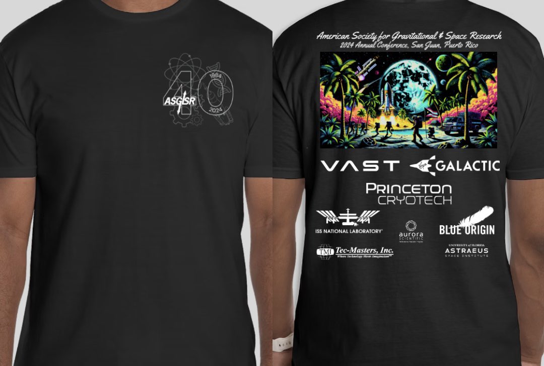 ASGSR Students (@asgsrstudents) on Twitter photo MERCH ALERT🚨 Check out ASGSR’s Puerto Rico conference shirt! A huge thank you to our 2024 sponsors for helping make this year’s shirt epic! <a href="/vast/">Vast</a> <a href="/virgingalactic/">Virgin Galactic</a> <a href="/PrincetonCryo/">PrincetonCryo.com</a> <a href="/ISS_CASIS/">ISS National Lab</a> <a href="/blueorigin/">Blue Origin</a> <a href="/TecMastersInc/">Tec-Masters, Inc.</a> <a href="/AuroraSci/">Aurora Scientific</a> @ufastraeus shoutout Ananda Padmanabhan for the art! MERCH ALERT🚨 Check out ASGSR’s Puerto Rico conference shirt! A huge thank you to our 2024 sponsors for helping make this year’s shirt epic! <a href="/vast/">Vast</a> <a href="/virgingalactic/">Virgin Galactic</a> <a href="/PrincetonCryo/">PrincetonCryo.com</a> <a href="/ISS_CASIS/">ISS National Lab</a> <a href="/blueorigin/">Blue Origin</a> <a href="/TecMastersInc/">Tec-Masters, Inc.</a> <a href="/AuroraSci/">Aurora Scientific</a> @ufastraeus shoutout Ananda Padmanabhan for the art!