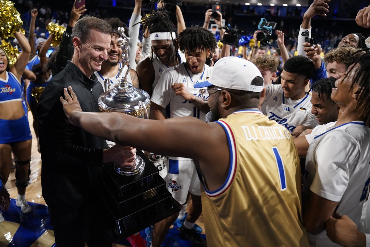 Tulsa Golden Hurricane (@tulsahurricane) on Twitter photo The Mayor’s Cup is back HOME‼️🌀
<a href="/TUMBasketball/">Tulsa Basketball</a> defeats ORU 85-76 at home! #ReignCane The Mayor’s Cup is back HOME‼️🌀
<a href="/TUMBasketball/">Tulsa Basketball</a> defeats ORU 85-76 at home! #ReignCane