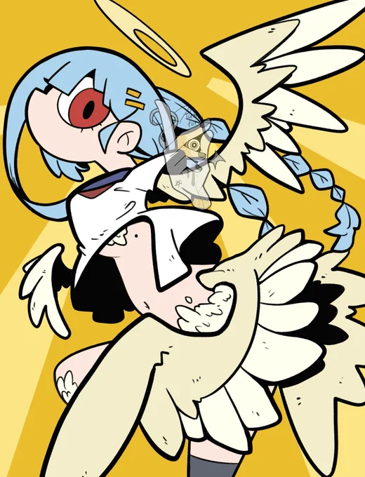 自分のイラストをウォーターマークにするのなかなかええで 