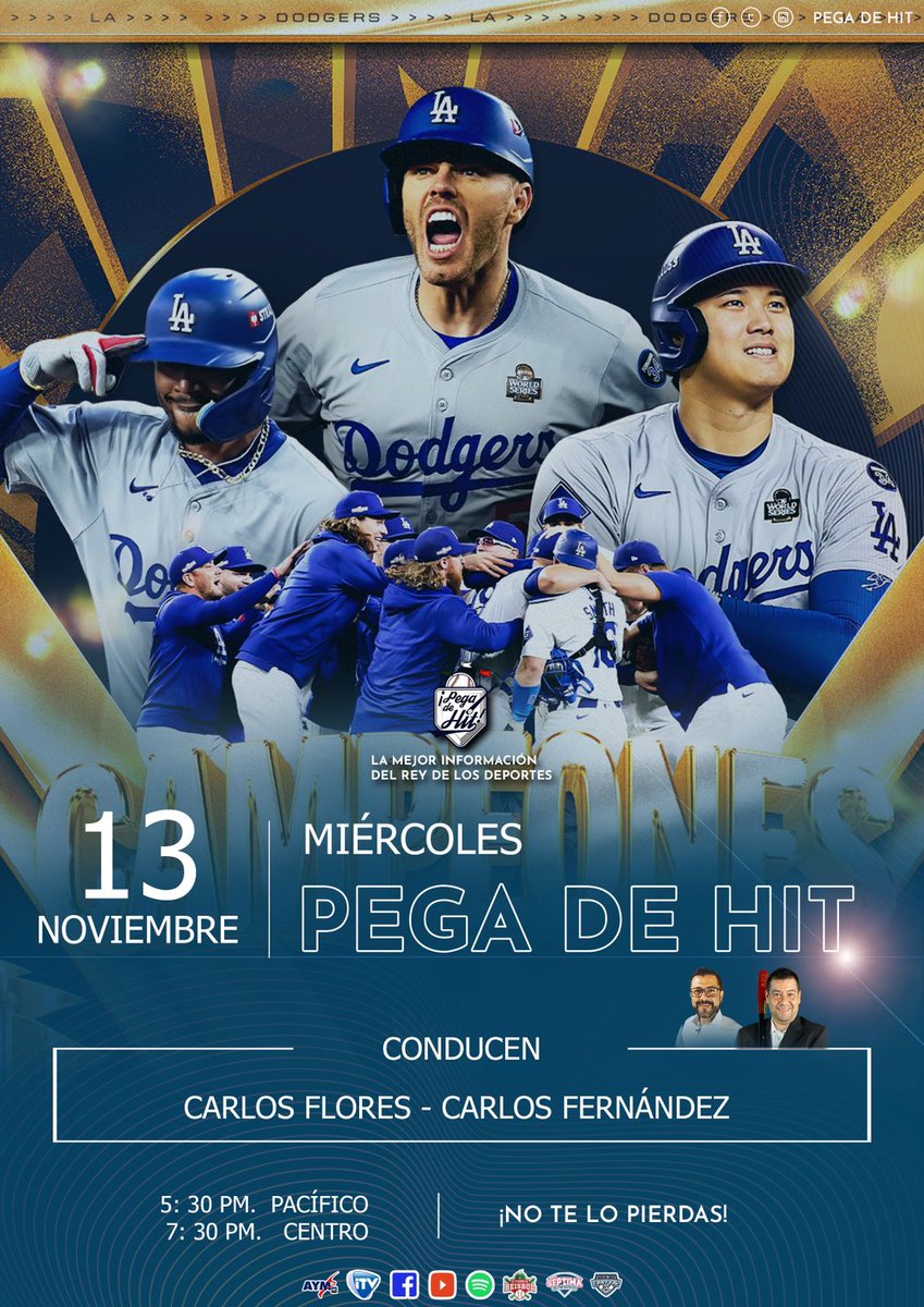 pegadehit's tweet photo. #PegaDeHit 267 ⚾

⚾ México en peligro en el Premier 12 
⚾ Lo que dejó la Serie Mundial. 
⚾ Nominaciones Especiales en MLB. 
⚾ WBC, Inmortales del Beisbol y mucho más.

📺 InternetvDeportes
📲 Facebook Live
🖥️ Youtube

Conduce 🎙️ @CarlosFloresMtz

👇🏻
https://t.co/Aaeg91z5YJ https://t.co/lAXjBlUo74