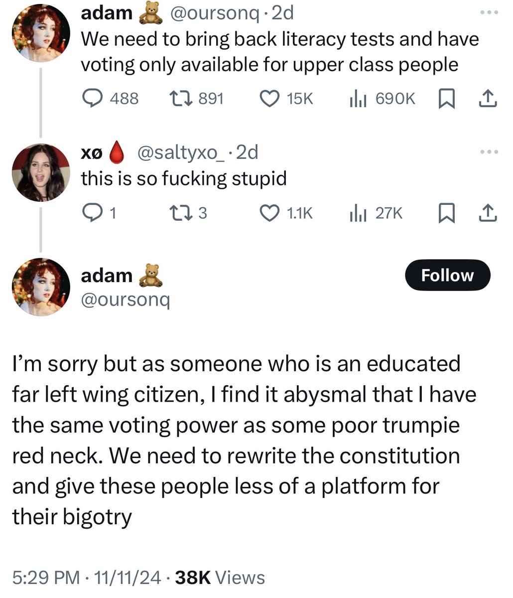 davenewworld_2's tweet photo. I want this genre of lib to realize that it's "upper class people" with a "degree" who pillage and plunder every iota of our existence, sacrificing us all at the altar of neoliberal capitalism https://t.co/H9HB0ymxKr