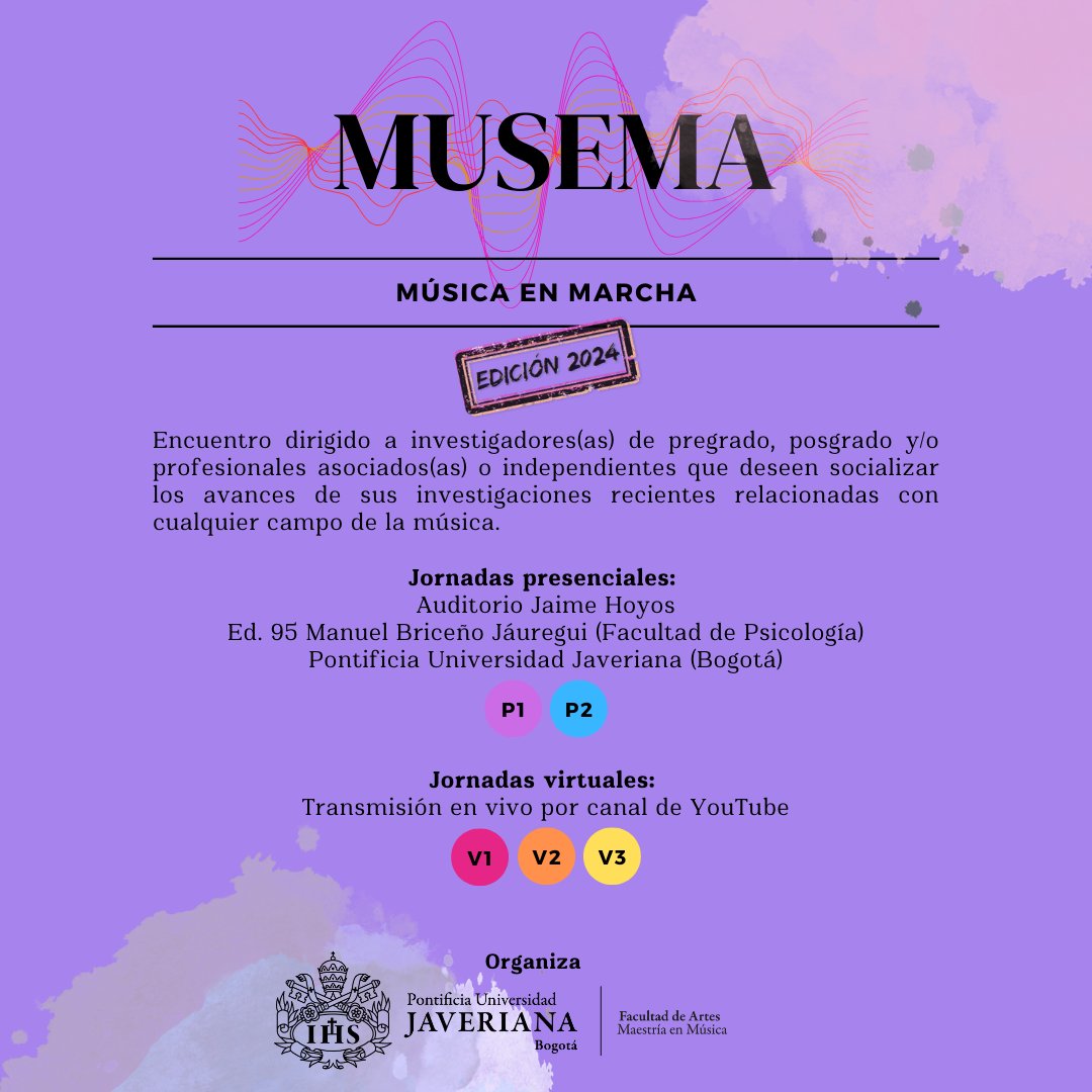 musemaencuentro's tweet image. 🎉¡Conoce nuestra programación para esta edición 2024 de MUSEMA: Música en Marcha!🎉

Las inscripciones siguen abiertas para el público.

¡Te esperamos!

#InvestigaciónMusical #MusemaMúsicaEnMarcha #Programación2024