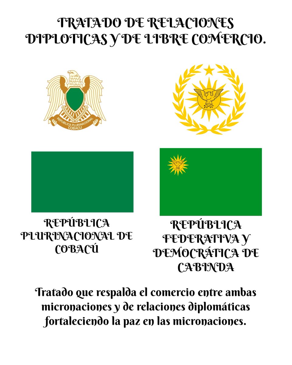 Estrechamos lazos diplomáticos con <a href="/SociCabUnion/">República Federativa de Cabinda</a> Cabinda. 🤝