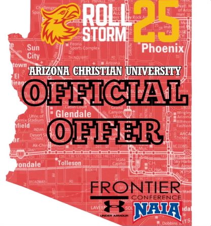 Beau Caliendo (@beau_caliendo) on Twitter photo Thrilled! to receive my first Offer to play college football at Arizona Christian University. Thank you <a href="/Coach_silvrback/">Andrew De La Torre</a>
<a href="/CoachDitmore/">Tyson Ditmore</a> <a href="/CoachArt3/">Art Alfred III</a> <a href="/hzfbfamily/">Horizon Football</a> <a href="/D_Anderson_2/">Coach Anderson</a> <a href="/gridironarizona/">Gridiron Arizona</a> Thrilled! to receive my first Offer to play college football at Arizona Christian University. Thank you <a href="/Coach_silvrback/">Andrew De La Torre</a>
<a href="/CoachDitmore/">Tyson Ditmore</a> <a href="/CoachArt3/">Art Alfred III</a> <a href="/hzfbfamily/">Horizon Football</a> <a href="/D_Anderson_2/">Coach Anderson</a> <a href="/gridironarizona/">Gridiron Arizona</a>