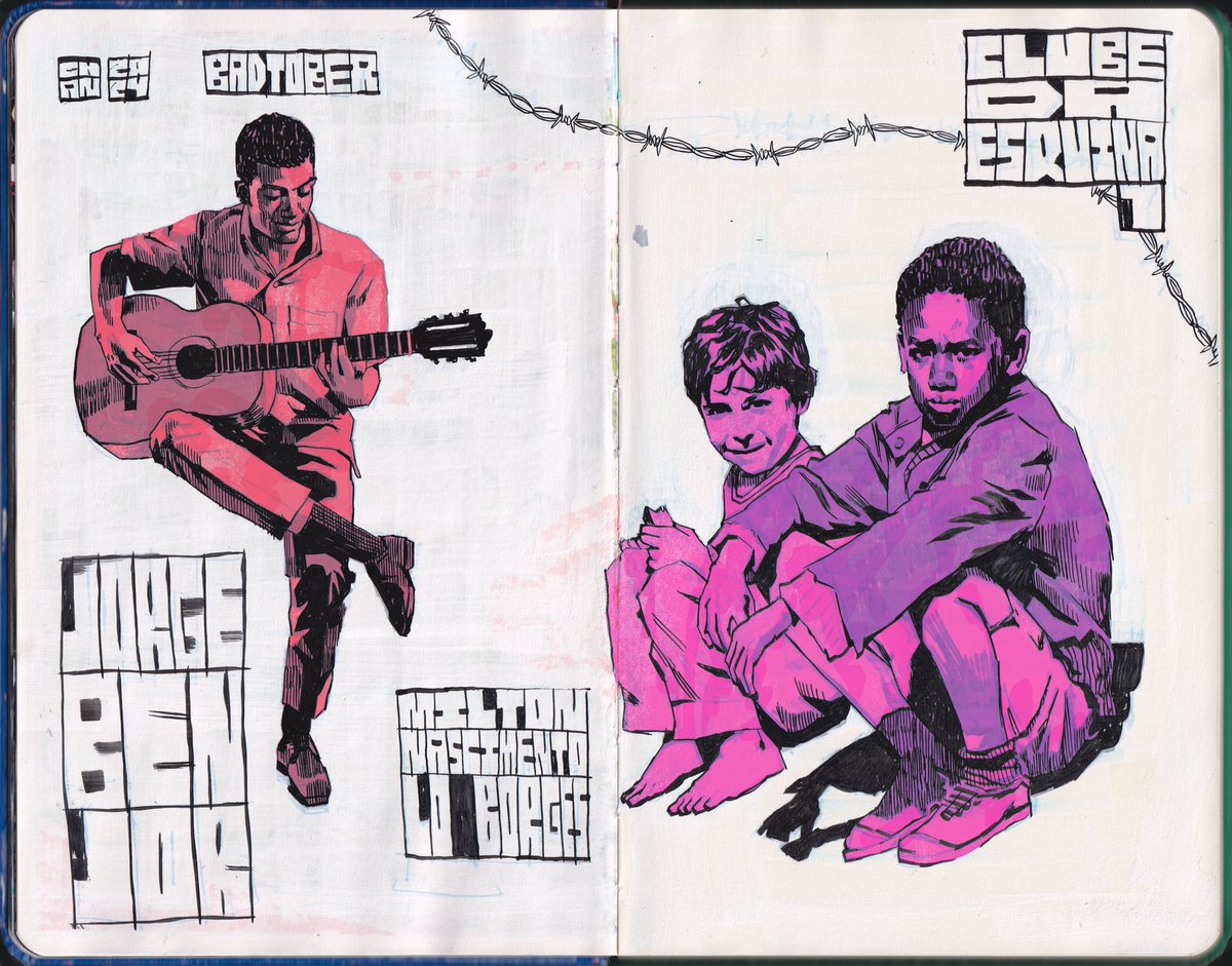 last two sketchbook spreads