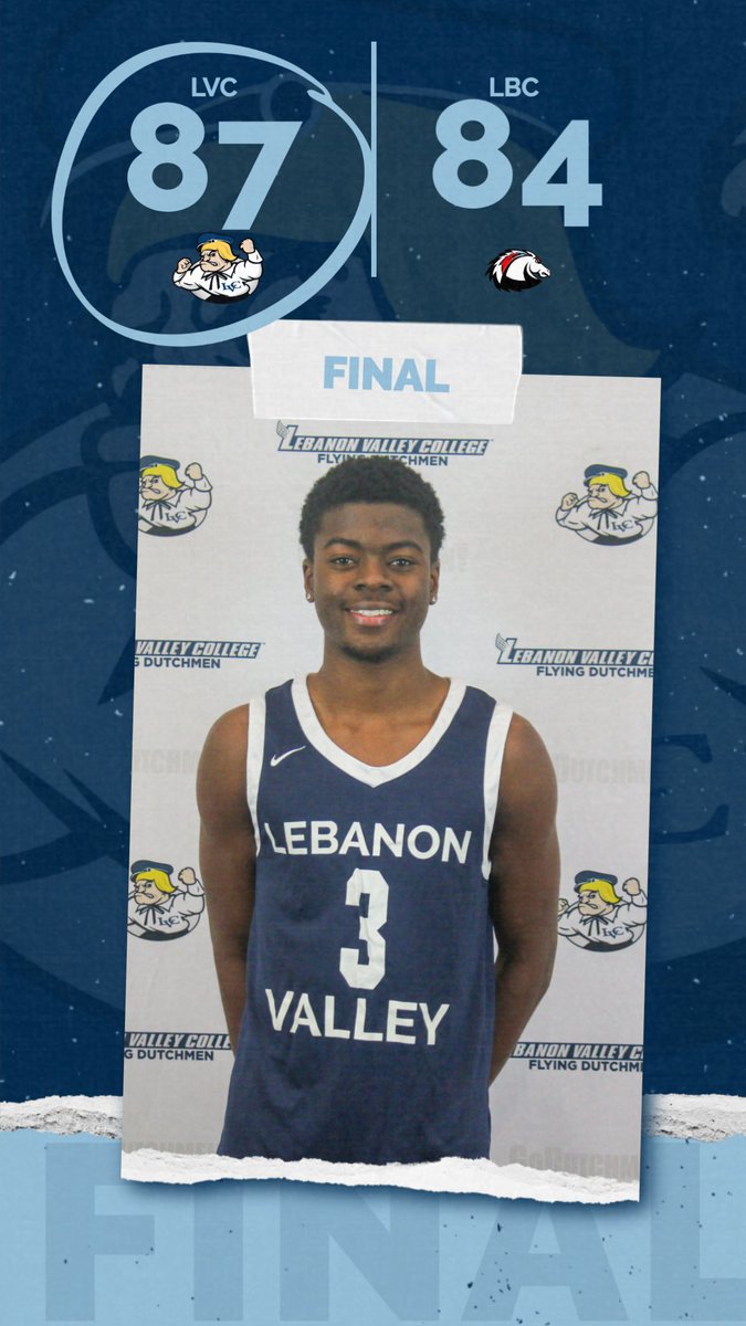 Jason Penn fueled a second half comeback for <a href="/lvcdmbb/">Lebanon Valley College Men’s Basketball</a> in a thrilling overtime win at Lancaster Bible!

Box: godutchmen.com/sports/mens-ba…
Recap: godutchmen.com/news/2024/11/1…

#lvcmbb will have another road game on Saturday at Juniata!

#GoDutchmen