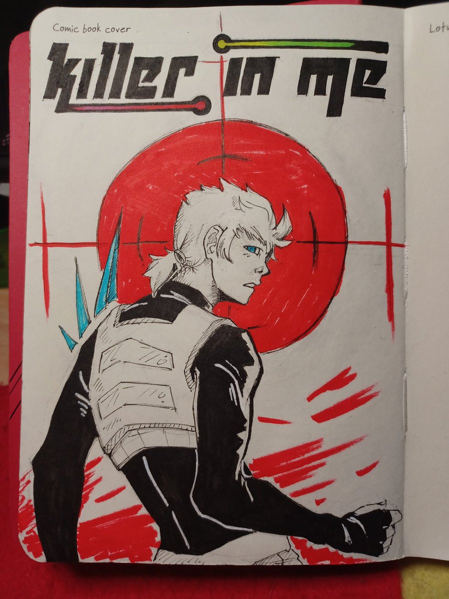 Day 6 theme: Comic book cover

Skipped a day to rest a little, but im really happy with this! I wanted to imagine how the first cover of my future comic could look like and so far i like it!