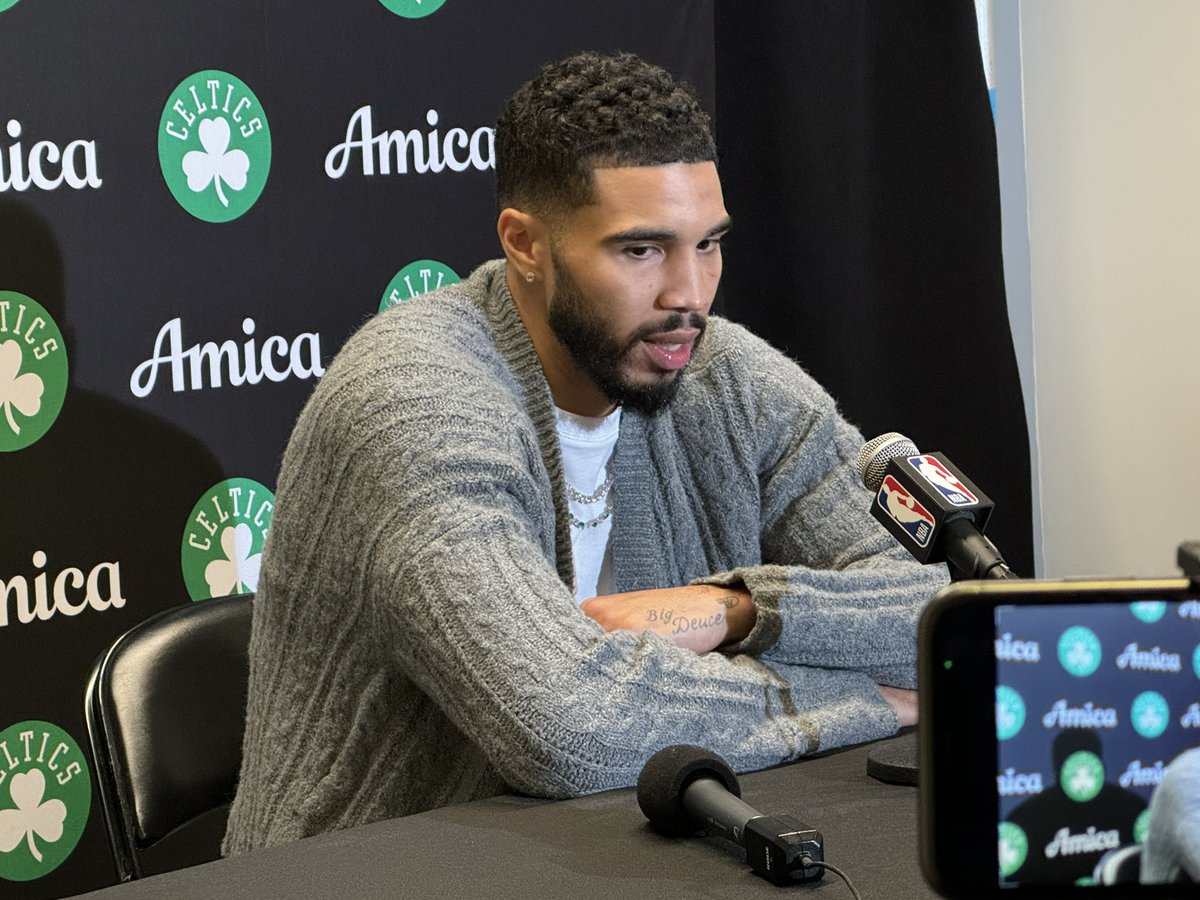 zm_cox's tweet photo. Jayson Tatum: “I think we’ve got the best bench in the league. We’ve got guys who would probably be starting on most other teams.” https://t.co/8IUApbp5QJ