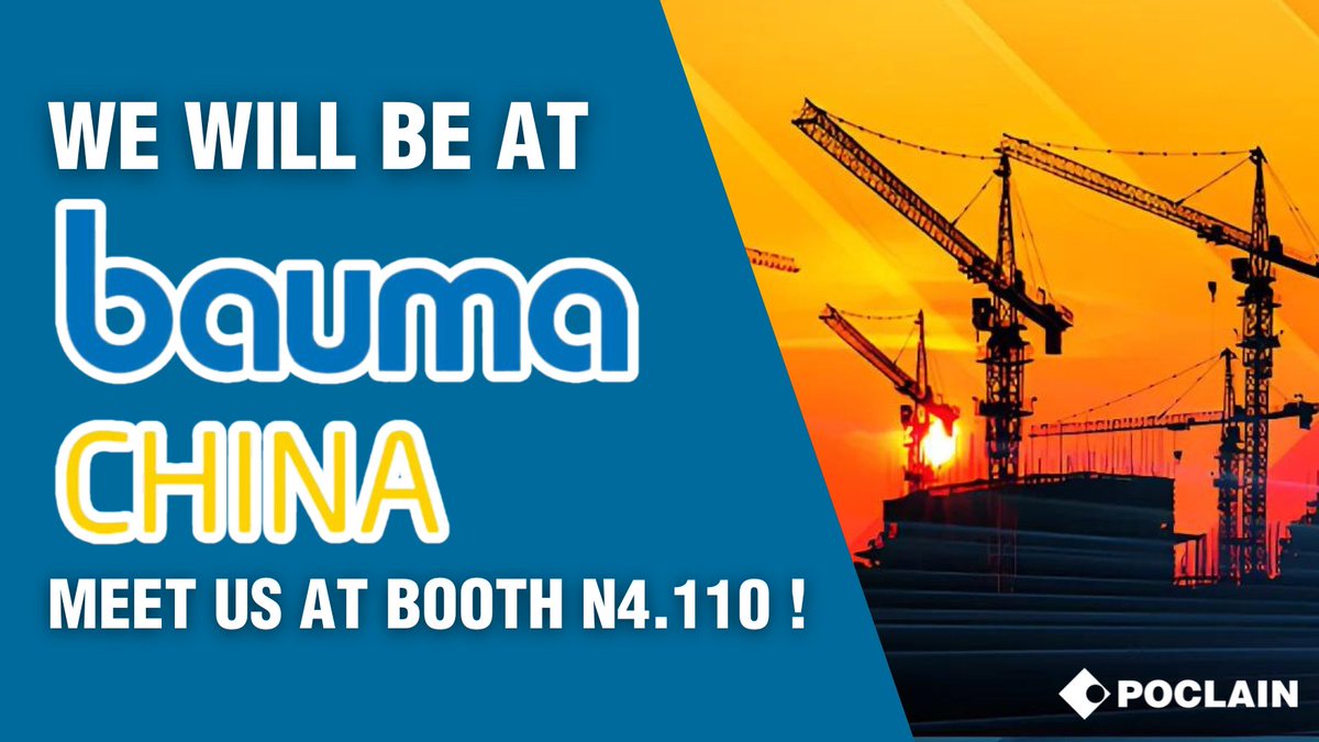 🔊 We will be at Bauma China 2024 !

Come and join us at booth N4.110 where we will exhibit our solutions for 🏗️ construction and mining!

📅 Save the date: November 26 to 29
🗺️ New International Expo Centre in Shanghai

For more information, contact us:
poclain.com/contact-us