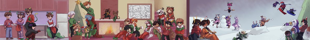 Have a very mcyt christmas 
[check reply for close ups + click for full image ^_^]
( #lifestealfanart #lifeseriesfanart #Hermitcraftfanart #redactedsmpfanart #ratssmpfanart #unstableuniversefanart )