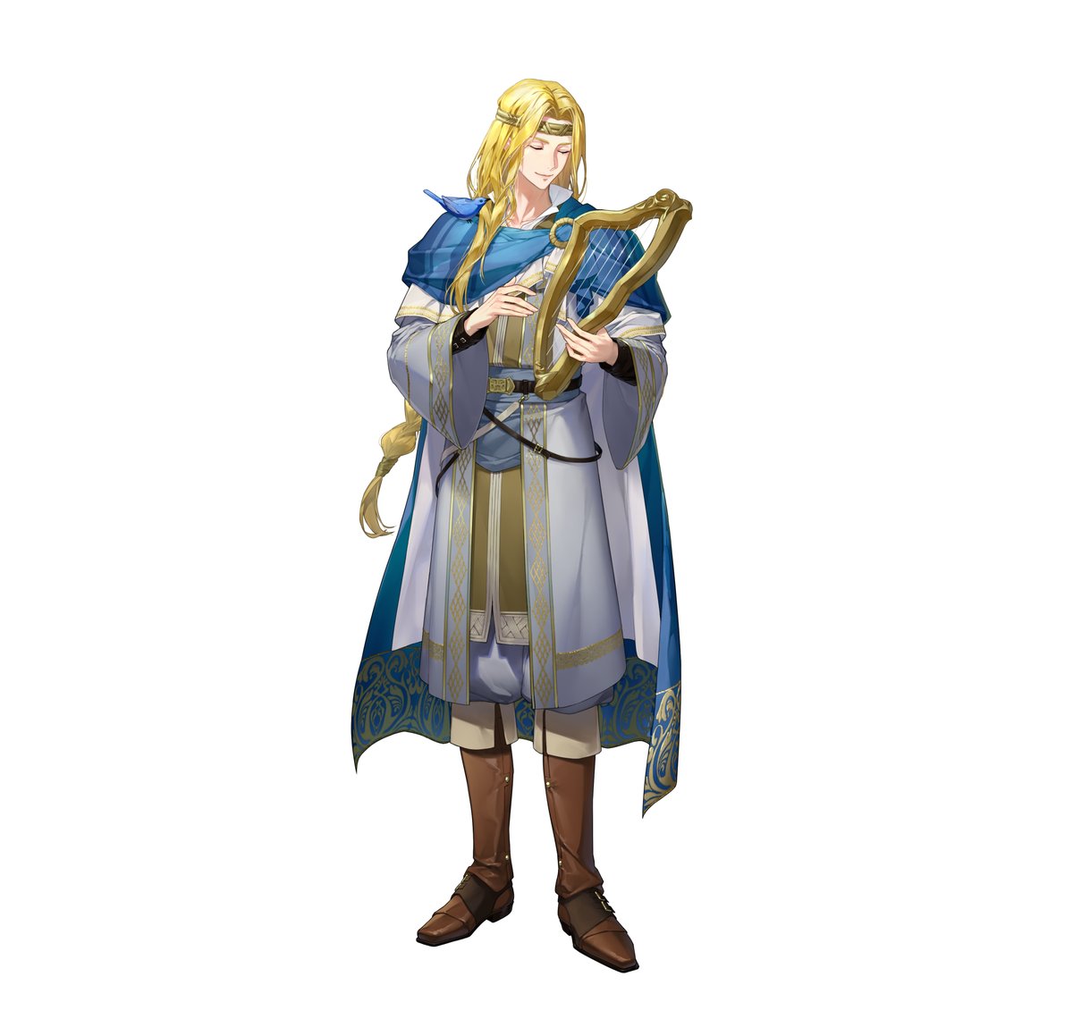 FE_Heroes_JP's tweet photo. 【英雄紹介・真実を見る者 エルフィン】
エルフィンさんは、『封印の剣』に登場されています。
西方のレジスタンスを支える謎の吟遊詩人です。
実は、エトルリア王国の王子ミルディンさんが身を隠した仮の姿なのだとか……。
https://t.co/IymBINa27T

CV：石川界人
イラスト：パビリオン右島/(株)Trys https://t.co/YIexf1qQ9Y