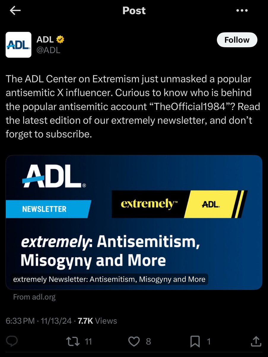 Vltra_MK's tweet photo. The ADL appears to have used an alternate version of Pegasus software to dox this account (@TheOfficial1984)… 🤣

They also appear to have abused the trusted third party contractor access via X…

Getting the metadata forensically analyzed now but abusing our digital privacy rights in this way — and especially on this platform — is something @elonmusk mentioned he was fiercely against and is supposed to be against Terms of Service.

The “X Files” on this should be revealing! 😂

What should Elon Musk do about this?

#BANTHEADL