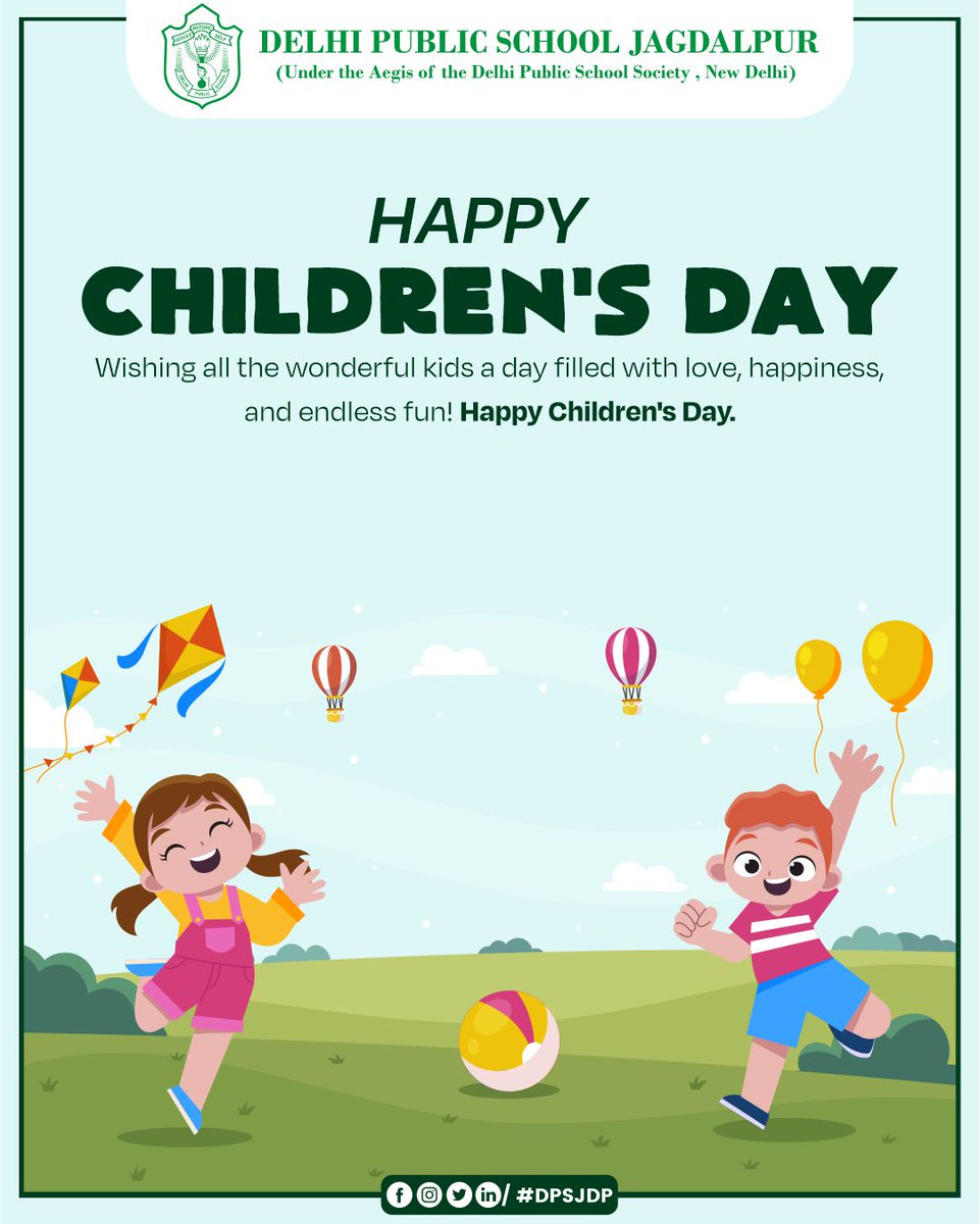 DpsJdp's tweet photo. Happy Children's Day ! - Wishing all the wonderful kids a day filled with love, happiness, and endless fun ! https://t.co/YJq8E7Be0F